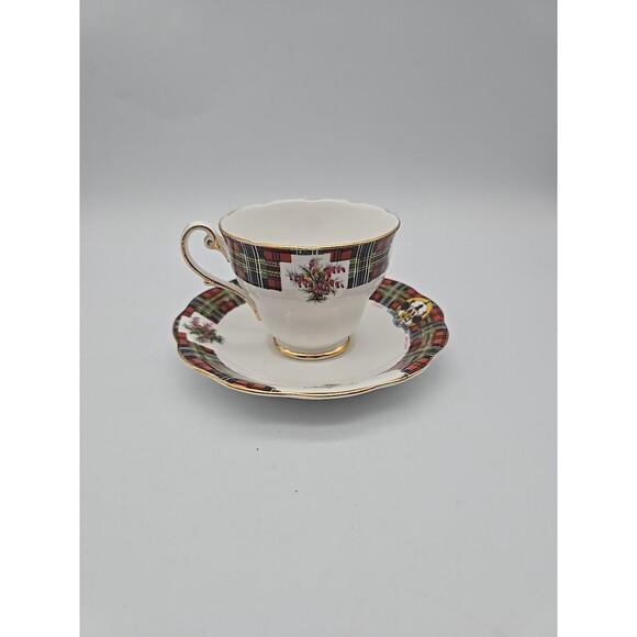 Royal Standard Bonnie Scotland Clan Maclean Tea Cup and Saucer Set - Picture 3 of 11